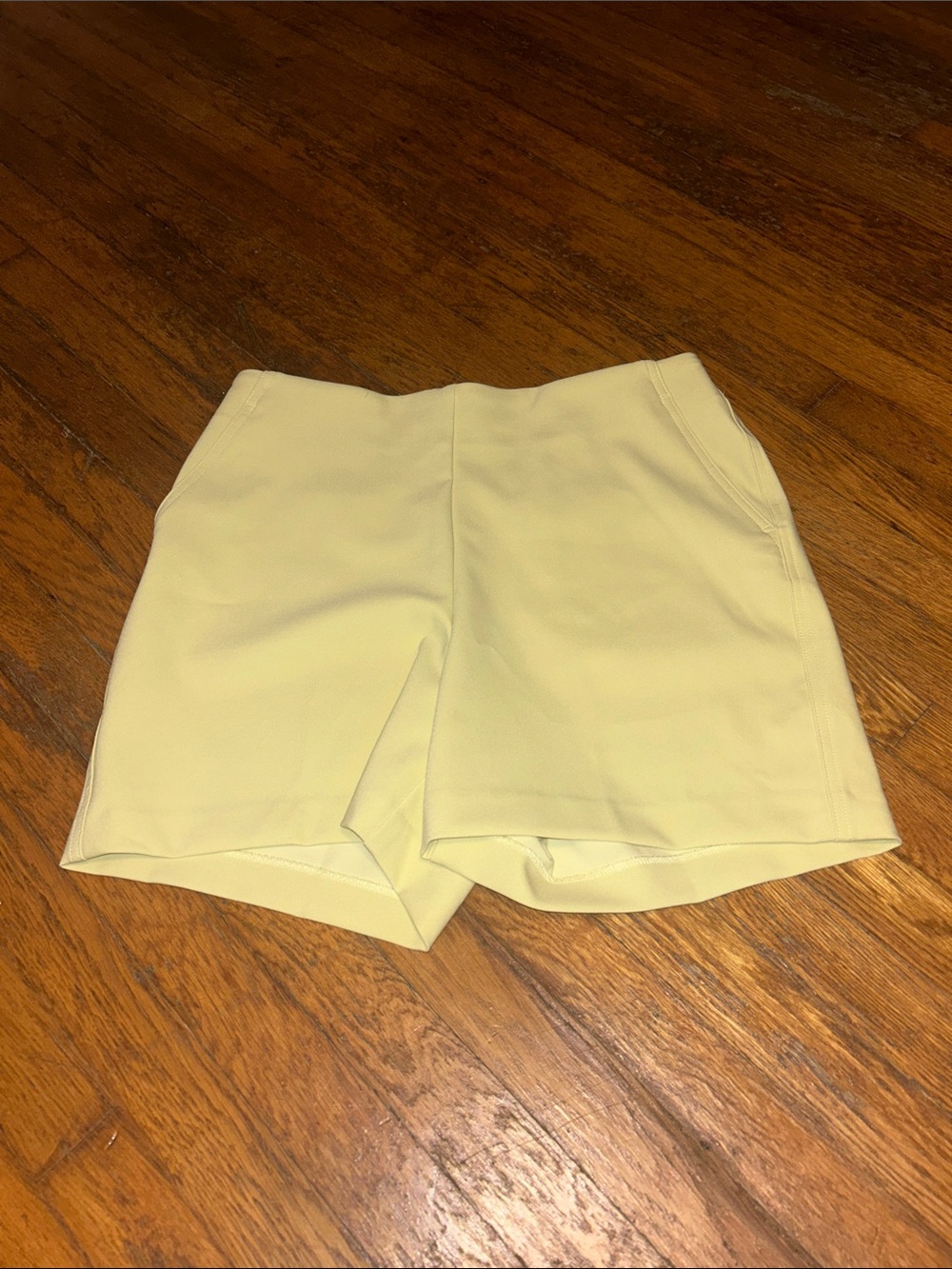 Butter yellow high waisted shorts